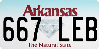 AR license plate 667LEB