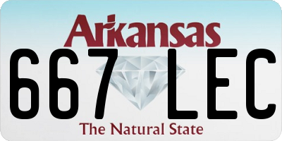 AR license plate 667LEC