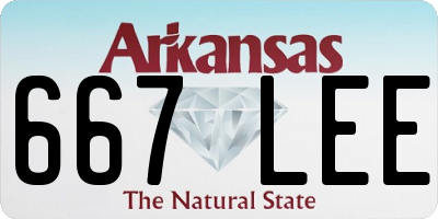 AR license plate 667LEE