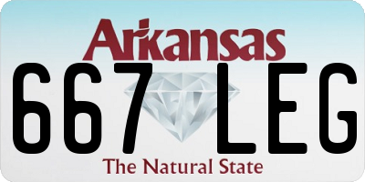 AR license plate 667LEG