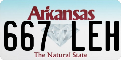 AR license plate 667LEH