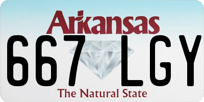 AR license plate 667LGY