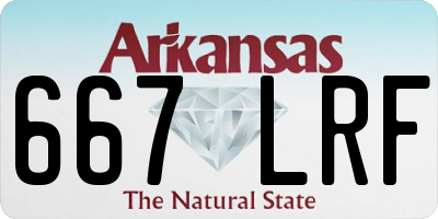 AR license plate 667LRF
