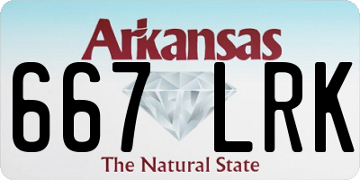 AR license plate 667LRK