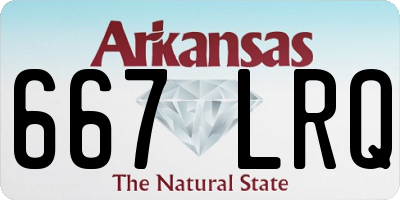 AR license plate 667LRQ