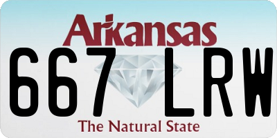 AR license plate 667LRW