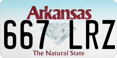 AR license plate 667LRZ
