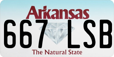 AR license plate 667LSB