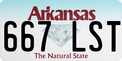 AR license plate 667LST