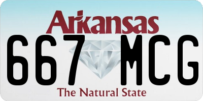 AR license plate 667MCG
