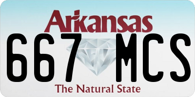 AR license plate 667MCS