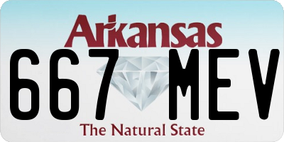 AR license plate 667MEV