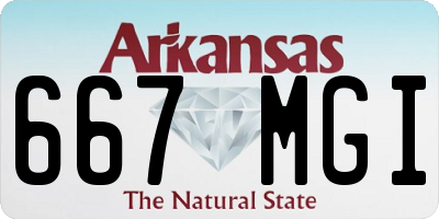 AR license plate 667MGI