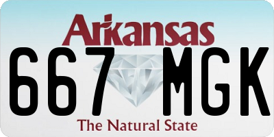 AR license plate 667MGK