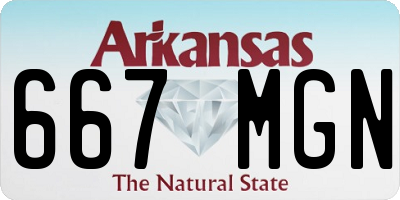 AR license plate 667MGN