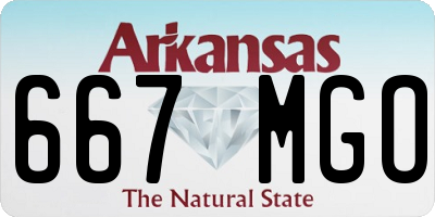 AR license plate 667MGO