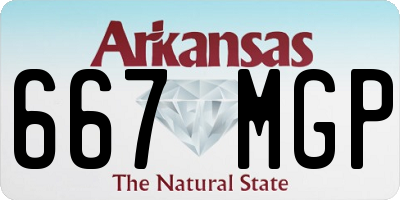 AR license plate 667MGP