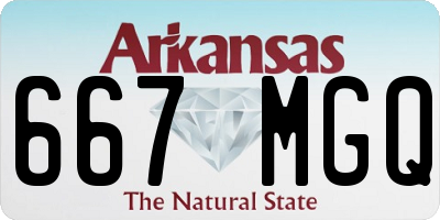 AR license plate 667MGQ