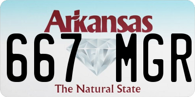 AR license plate 667MGR