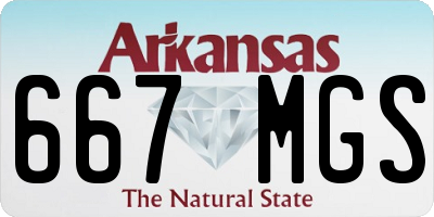 AR license plate 667MGS