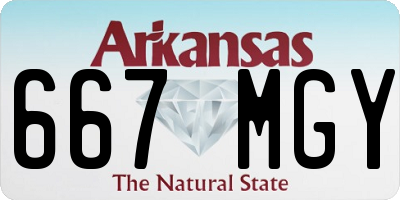 AR license plate 667MGY