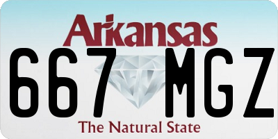 AR license plate 667MGZ