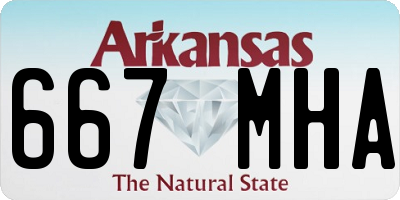 AR license plate 667MHA