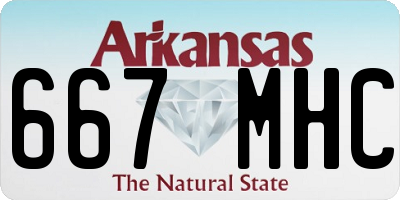 AR license plate 667MHC