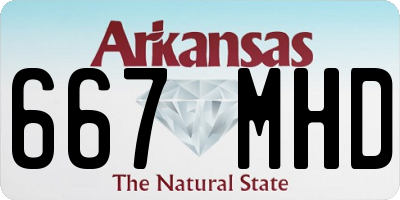 AR license plate 667MHD