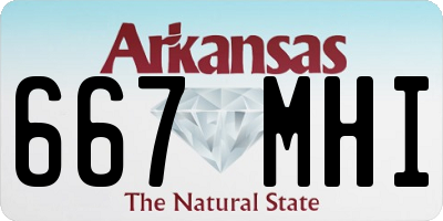 AR license plate 667MHI
