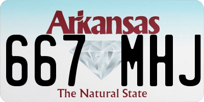 AR license plate 667MHJ