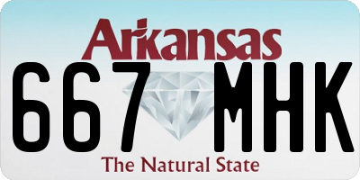 AR license plate 667MHK