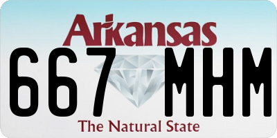 AR license plate 667MHM