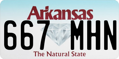 AR license plate 667MHN