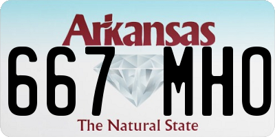 AR license plate 667MHO