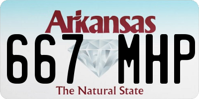 AR license plate 667MHP