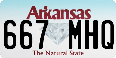 AR license plate 667MHQ