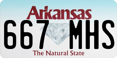 AR license plate 667MHS