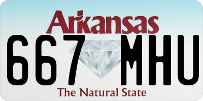 AR license plate 667MHU