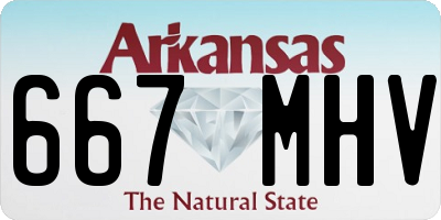 AR license plate 667MHV