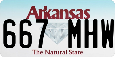 AR license plate 667MHW