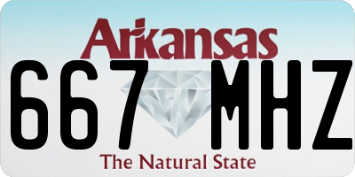 AR license plate 667MHZ