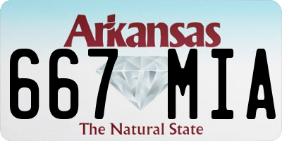 AR license plate 667MIA