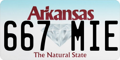 AR license plate 667MIE
