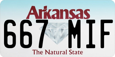 AR license plate 667MIF