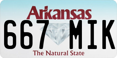 AR license plate 667MIK