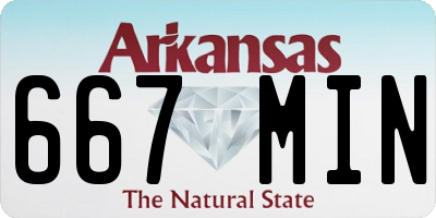 AR license plate 667MIN
