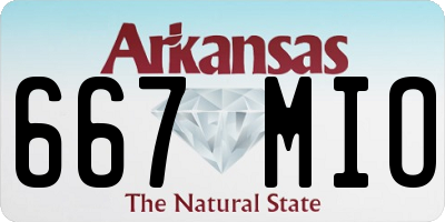 AR license plate 667MIO