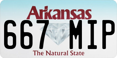 AR license plate 667MIP