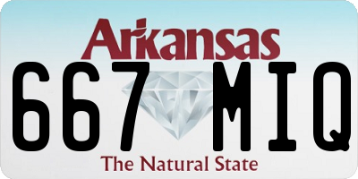 AR license plate 667MIQ